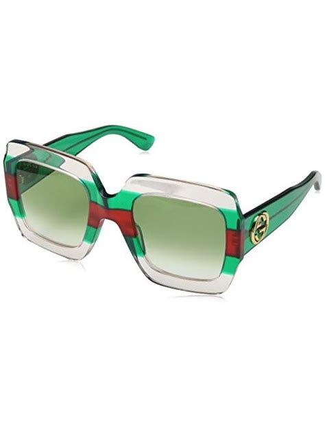 gucci gg 0178 s- 001 multicolor/green sunglasses|gucci oversized square sunglasses.